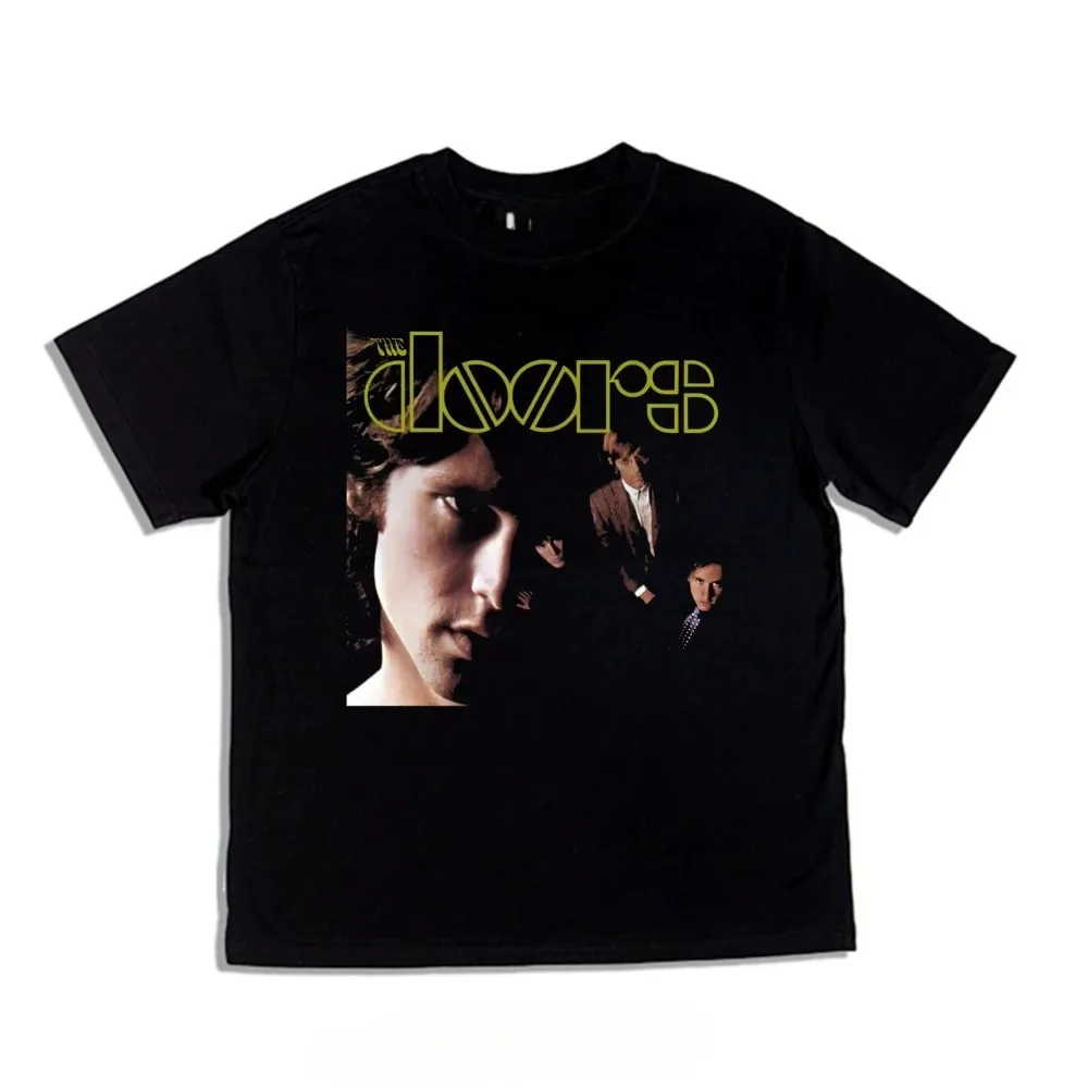 Summer The Doors 'The End' Jim Morrison Fire Wings Band Graphic T-Shirt Cotton Men Women Streetwear Fashion Tee