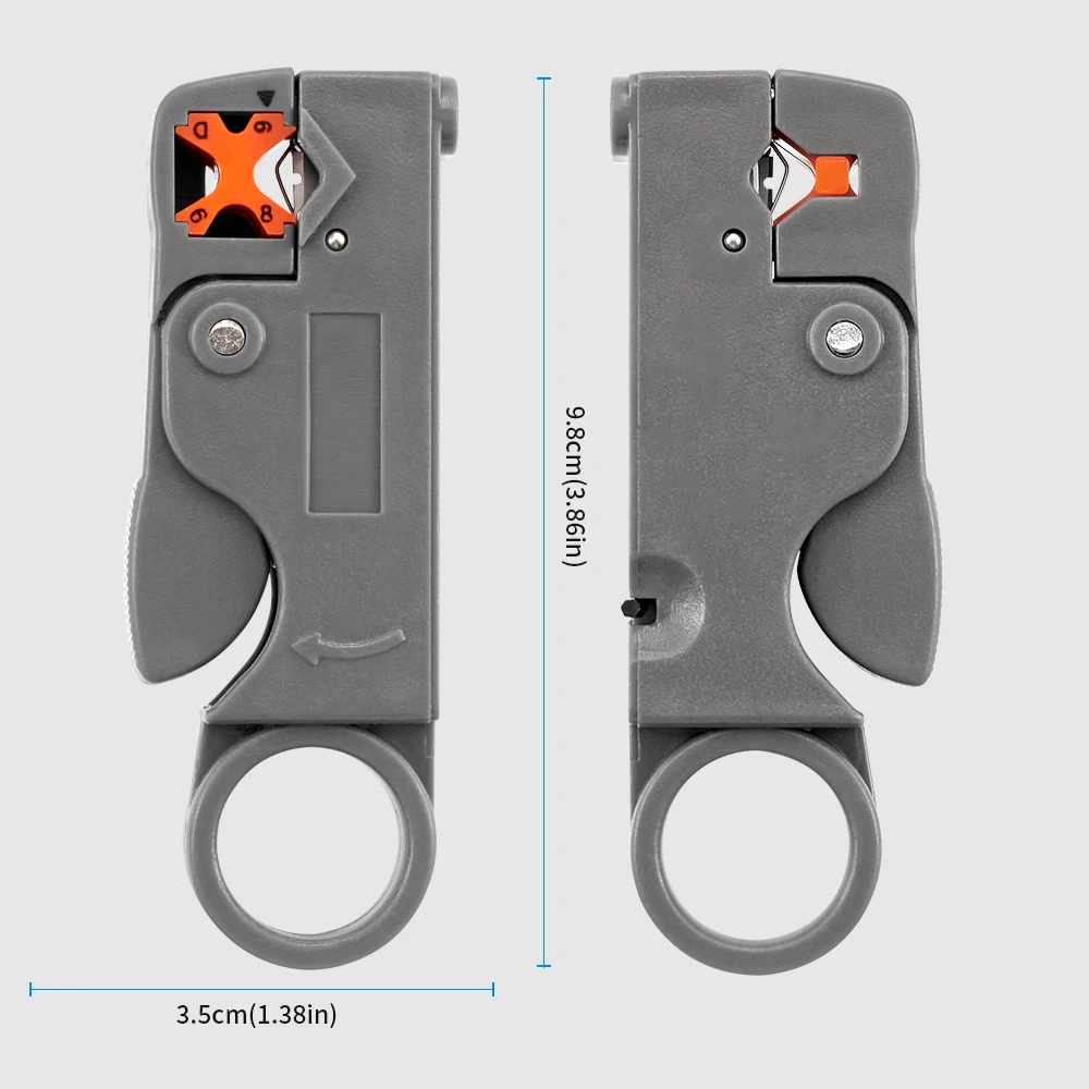 Multifunctional Rotary Coaxial Cable Stripper, Adjustable Wire Stripping Tool for RG6 RG59 Coax, Network & CATV Video Ca