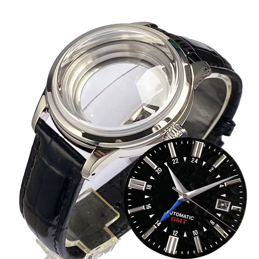 

20ATM Double Bow 40mm Diving Men Watch Case With NH34 Hand dial Fit NH Series Auto Mechanical Watches Sapphire Glass Screw Crown