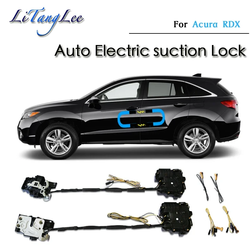 For Acura RDX 2012~2018 Car Soft Close Door Latch Pass Lock Actuator Auto Electric Absorption Suction Silence Closer