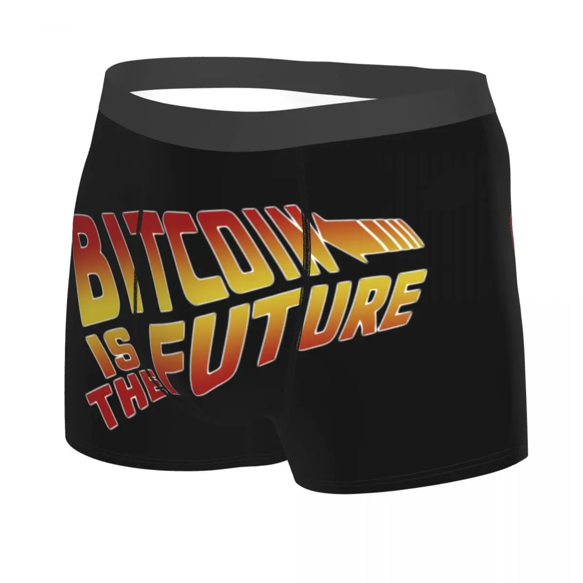 Custom Male Fashion Bitcoin Is The Future Underwear BTC Cryptocurrency Coins Boxer Briefs Stretch Shorts Panties Underpants