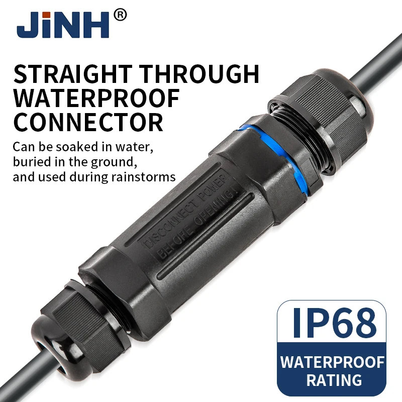 

JINH CNP 25 IP68 Waterproof Joint Cable Quick LED Connectors Rain Outdoor 2 Pins Rainproof Terminal 450V No welding for screws