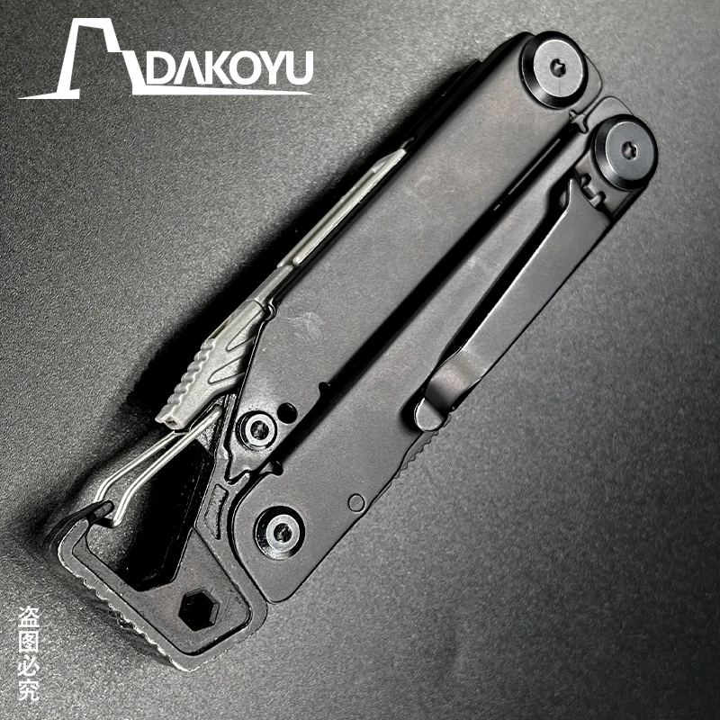 DAKOYU Black 23-in-1 Folding Multifunctional Tool Pliers Multifunctional Combination Tool Pliers EDC Outdoor Equipment