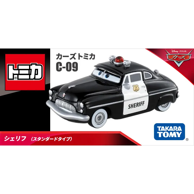 In Stock Original Takara Tomy C-09 311256 Disney Pixar Cars Sheriff Diecast Toy Car Model For Boys Collection Gift