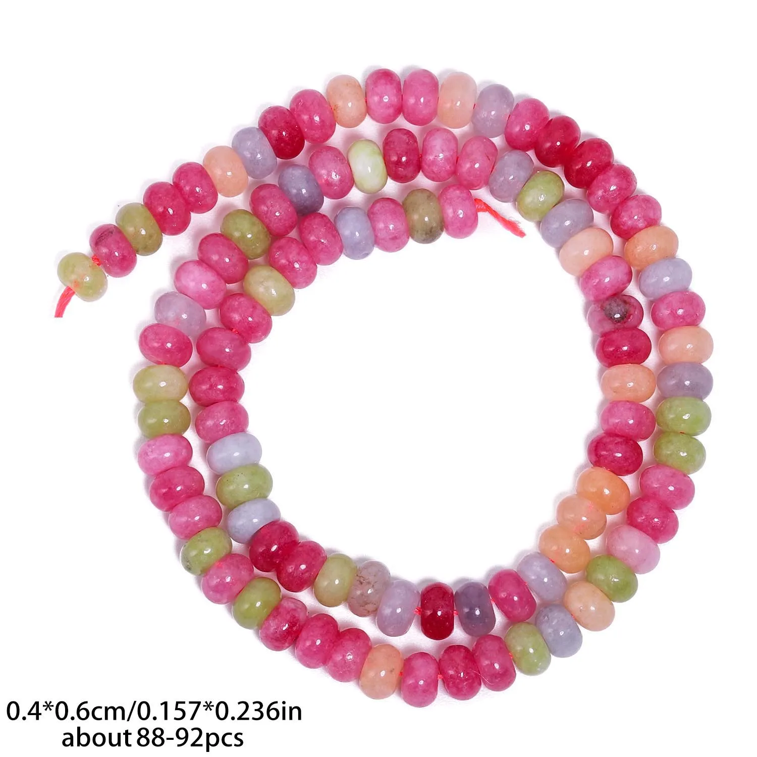 4x6mm Natürliche Abacus Rondelle Jade Quarz Perlen Stein Flache Runde DIY Charms Armbänder Lose Perlen Für Schmuck Machen liefert – Detail 11