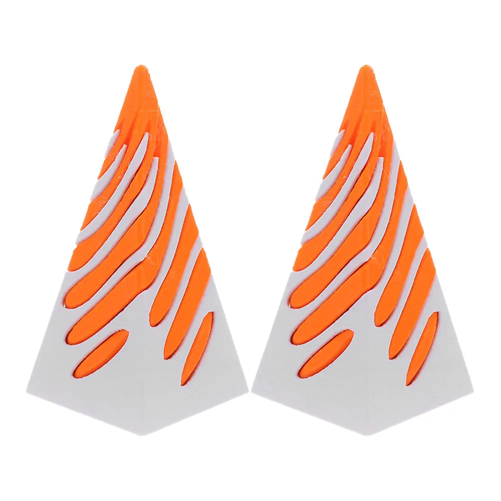 2Pcs Spiral Cone Desk Decoration 3D Printed Impossible Geometry Pyramid Pass Through Sculpture Modern Artistic Office Desk
