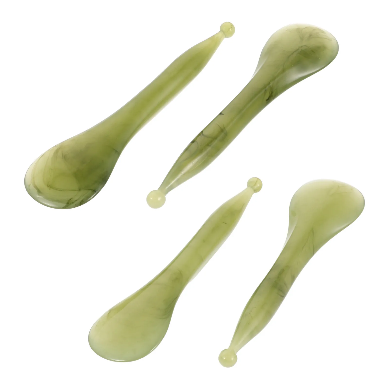 4pcs Resin Facial Guasha Massager Face Sculpting Tool For Neck Face Acupoint Stimulation Skin Care Scraping Device Gua Sha