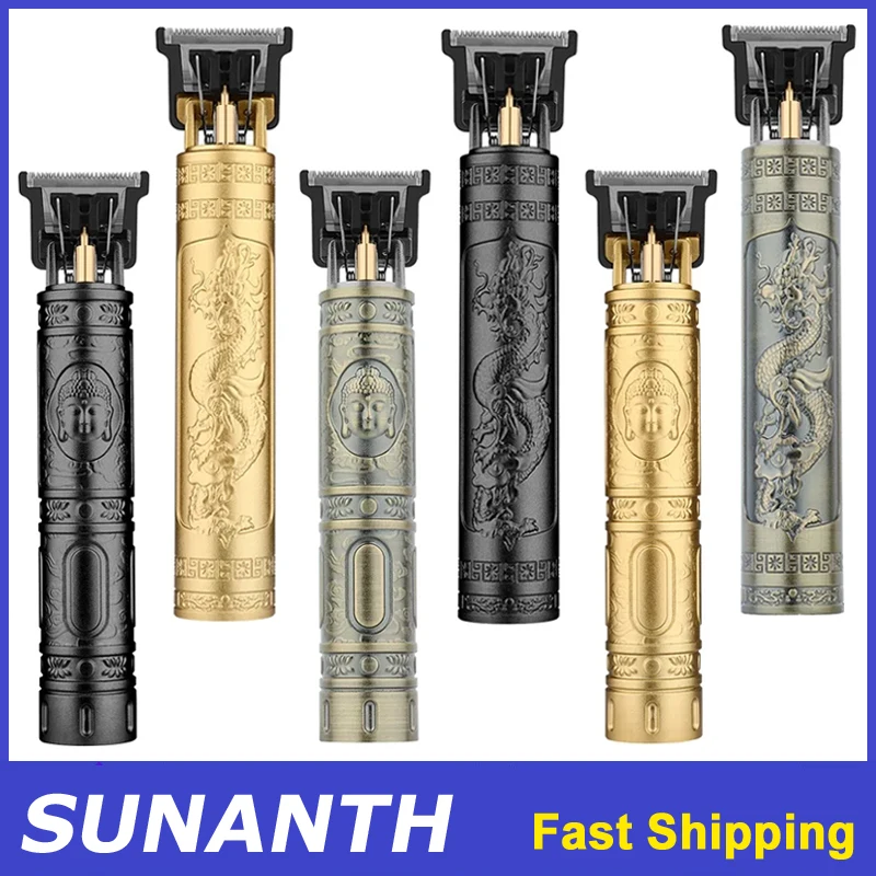 

Vintage Electric Shaver Barber portable Hair Cutting Machine USB Charging Beard Clipper Hair Cordless Trimmer For Men's Barber