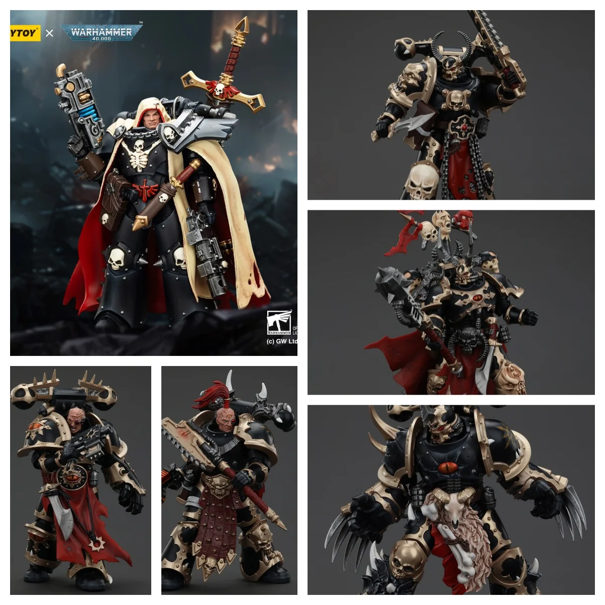 

HIPLAY JOYTOY Warhammer 40K The Horus Heresy Chaos Space Marines Black Legion Chosen Champion, фигурка в масштабе 1/18