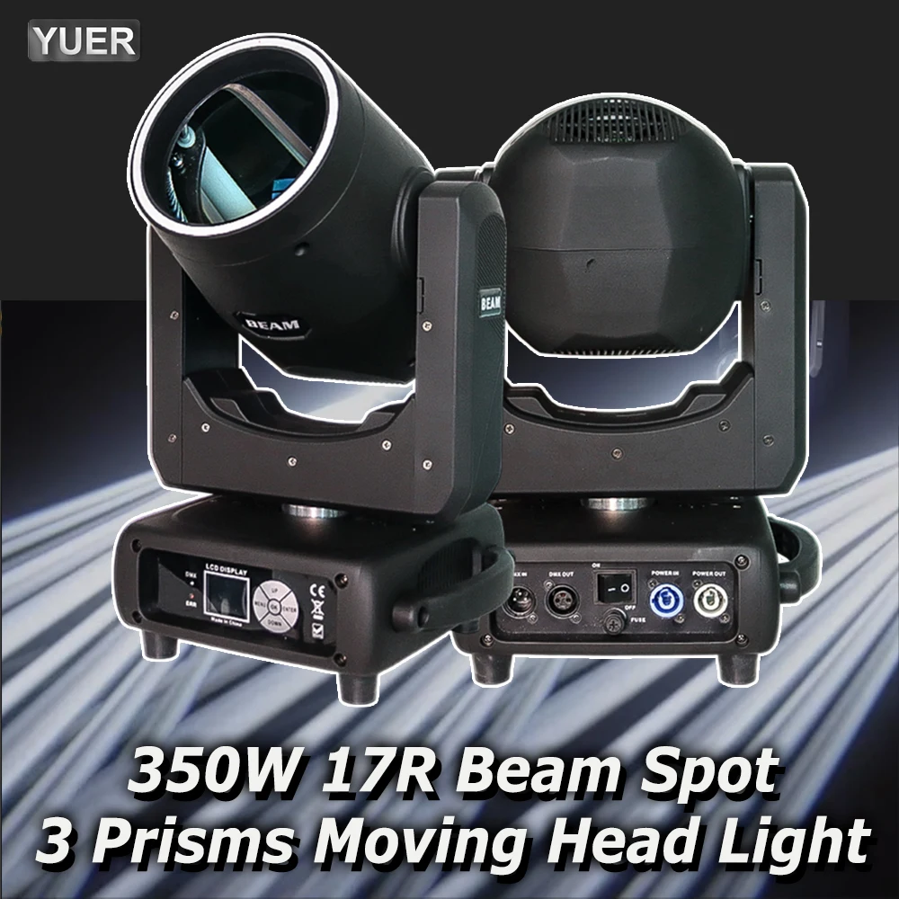 

350W 17R Beam Spot Moving Head Light With 3 Prism SMD Ring Professional Stage Lighting For Dance Party Dj Club Bar Disco Indoor