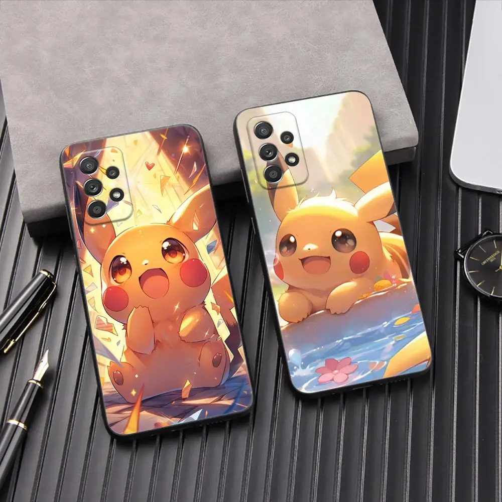 

Cute Pikachu Phone Case A56 5G For Samsung Galaxy A56 A55 A36 A26 A16 A54 A52 A72 A35 A34 A25 A21S A14 A06 Cartoon Pokemon Cover