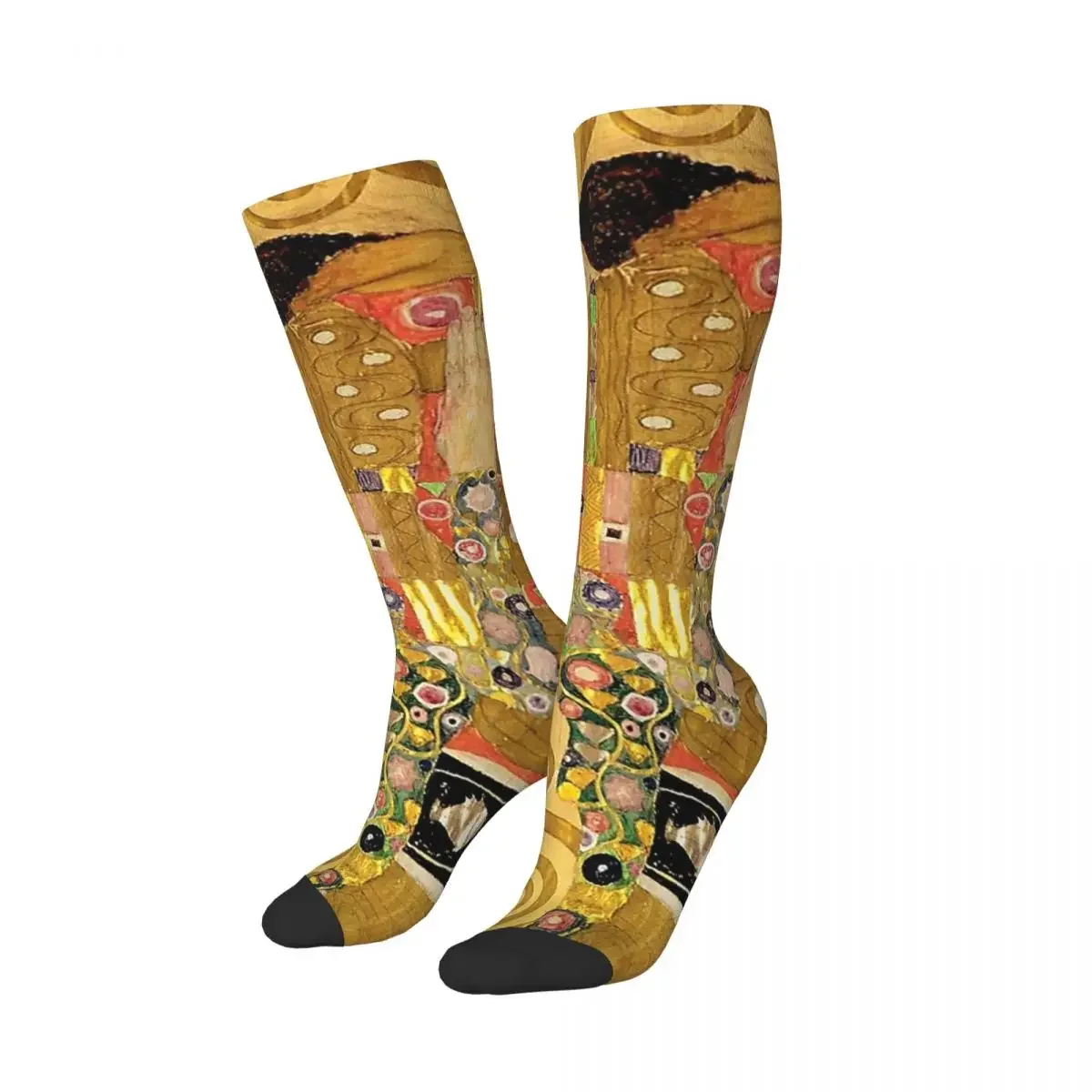 Gustav Klimt Patting Art Women The Kiss And Hug Me Socks Harajuku Sweat Absorbing Stockings All Season Long Socks Unisex Gifts