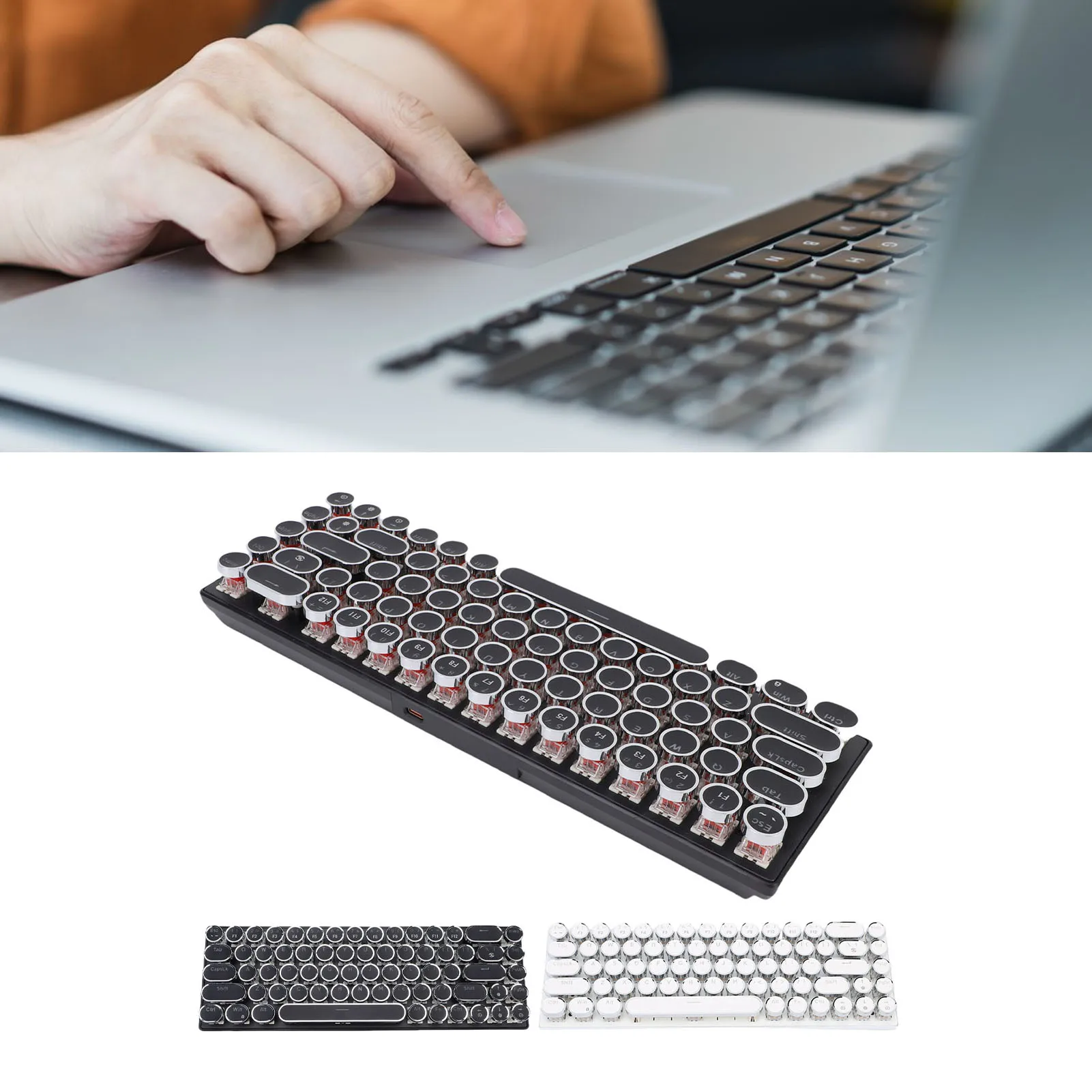 Compact Computer Keyboard Wired Gaming Keyboard TW1870 68 Keys RGB Colorful LED Backlight Portable Compact Gaming Keyboard