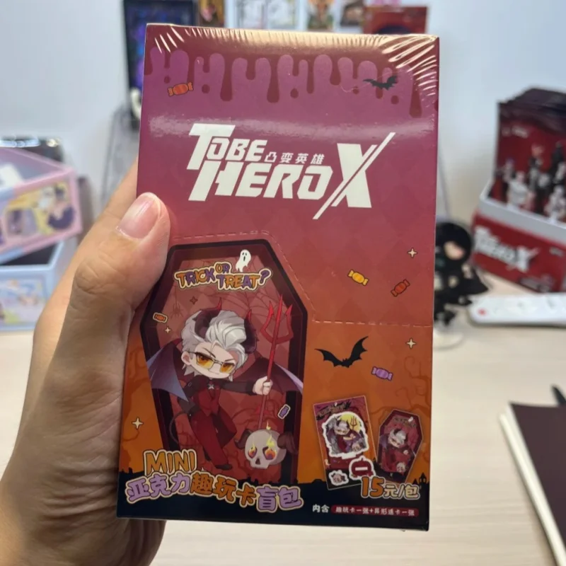 Original To Be Hero X Serie Blind Box Abzeichen Halloween Spaß Karten Acryl Figur Anime Figuren Szene Karte Sammlung Spielzeug Kinder Geschenk