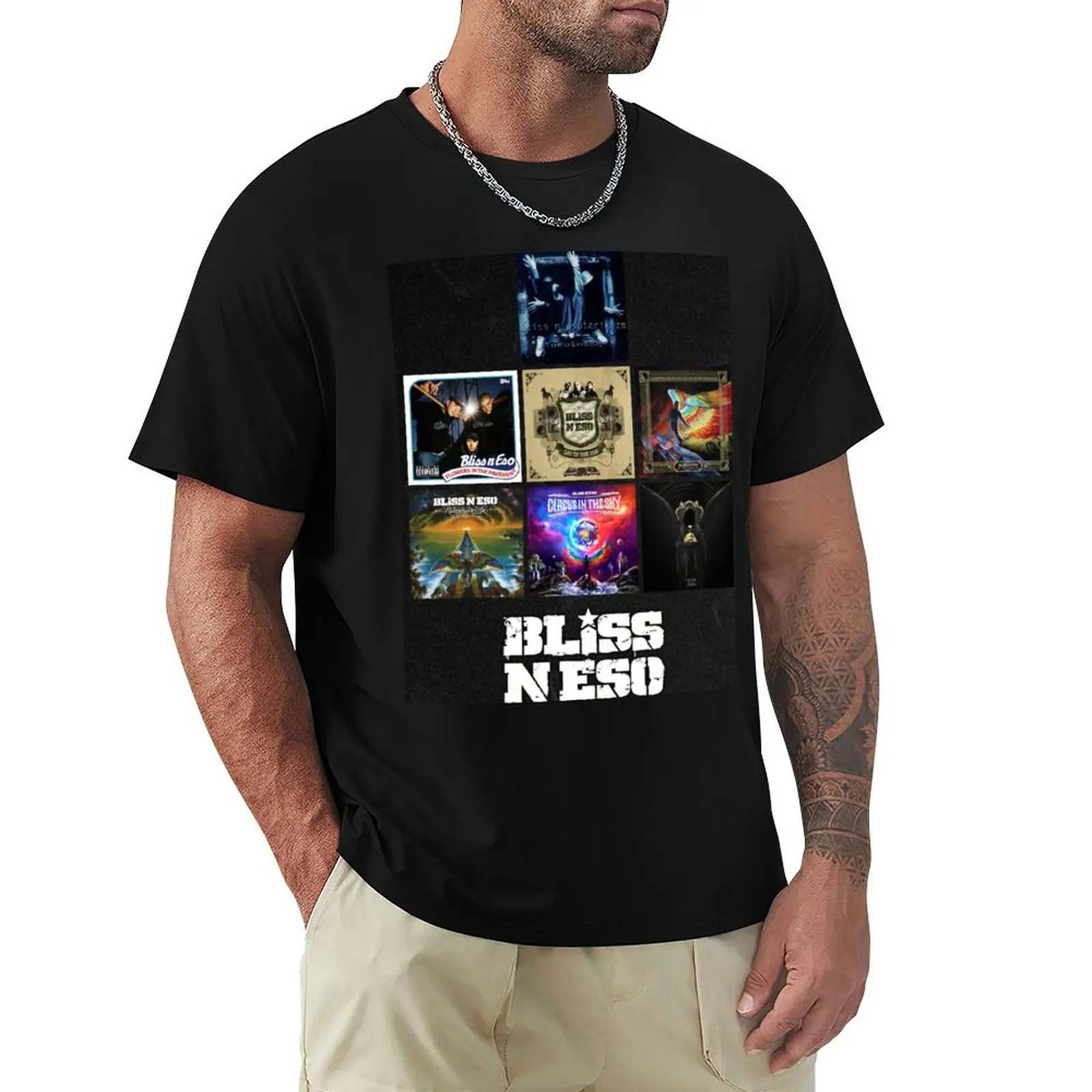 Bliss N Eso Albums T-Shirt T-shirt graphique tendance pour hommes