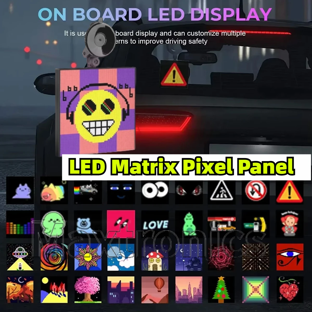 DIY Smart LED Matrix Pixel Panel Lamp RGB 32x 32 USB Graffiti Bluetooth App Control for Home Room Decor Text Screen Car Display