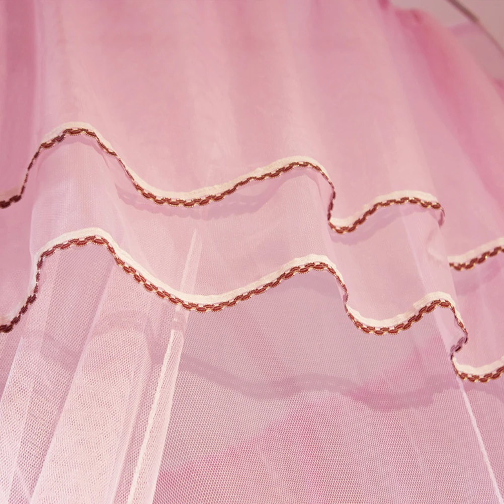 

Hanging Mosquito Net Bed Canopy Dome Netting Small Fresh Curtain Pink Lightweight Sturdy Fine Mesh Breathing Comfortable