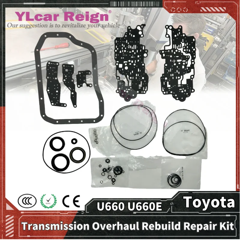 U660 U660E Automatic Transmission Gearbox Overhaul Rebuild Repair Kit Seals Gasket Fit O-rings for Toyota CAMRY RAV4 Highlander