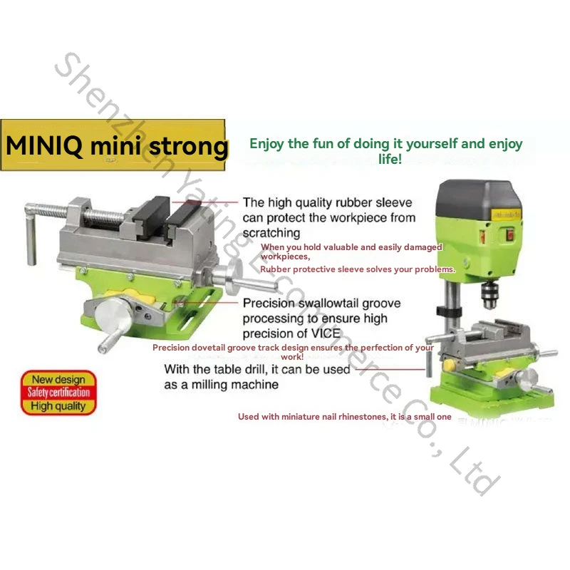 Sliding worktable milling machine, rotating vise, aluminum alloy material, BG-6369 cross vise, multi-functional workbench