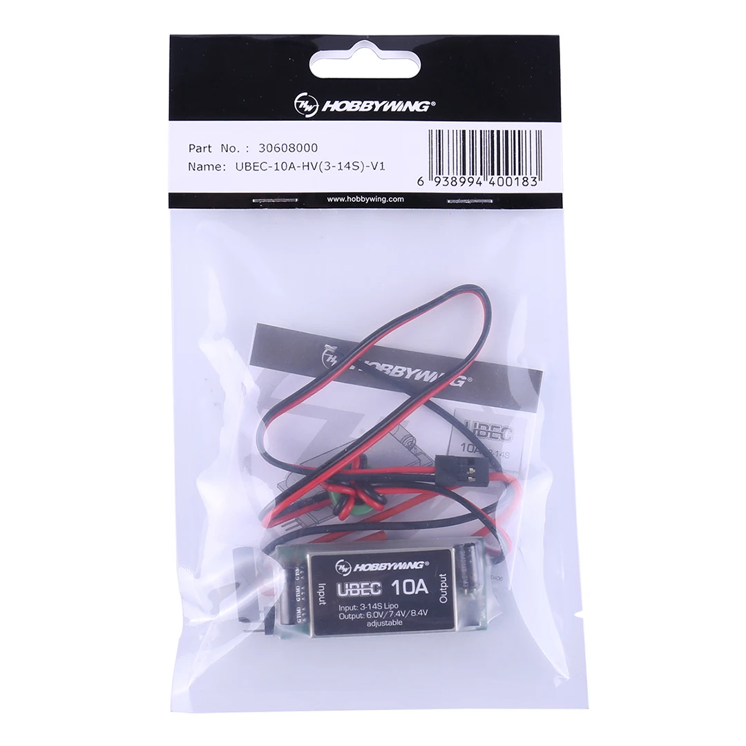 Hobbywing 10A-UBEC Vollständig Wasserdicht für Kleinwagen, 2-6S Modellflugzeuge, 6/7,4/8,4V Neue Version