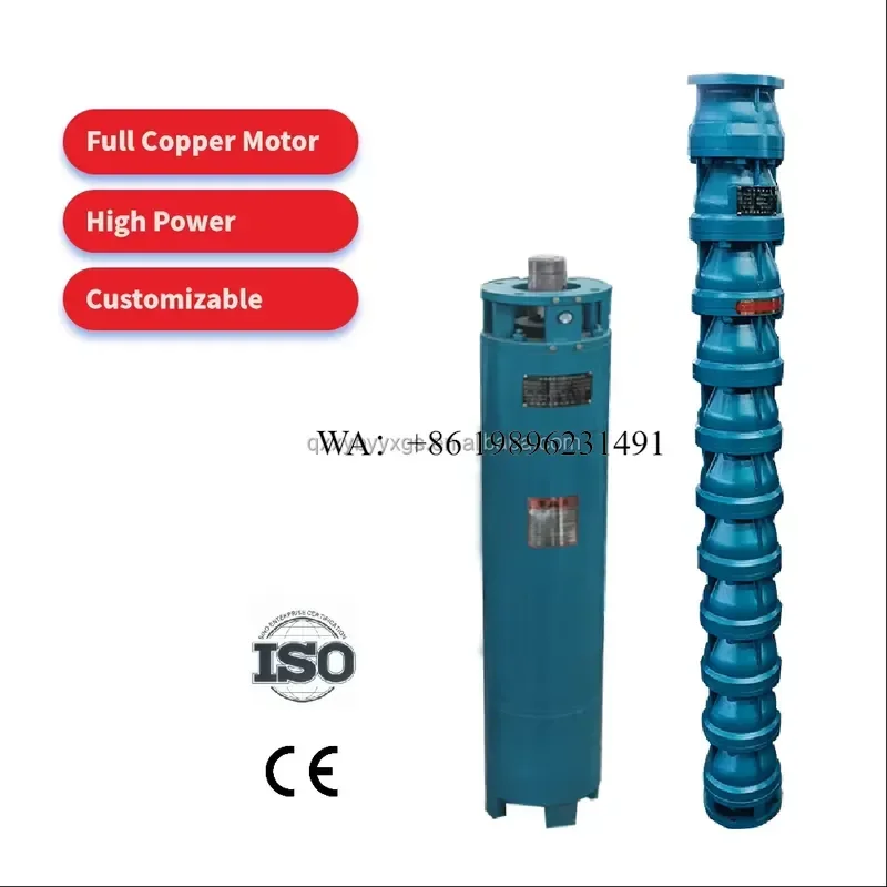 Wmwmnu for 300m Head 3 Phase 4HP AC High Pressure Submersible Agricultural Farm Clean Water Pumping 220V 380V 440V