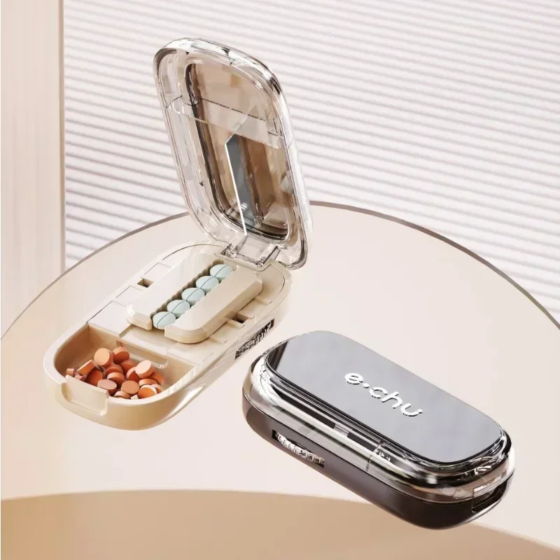 New Quartering Pill Cutter Storage Box Portable Drug Tablet Medicine Dustproof Divider Organizer Crusher Pill Cutter pill case