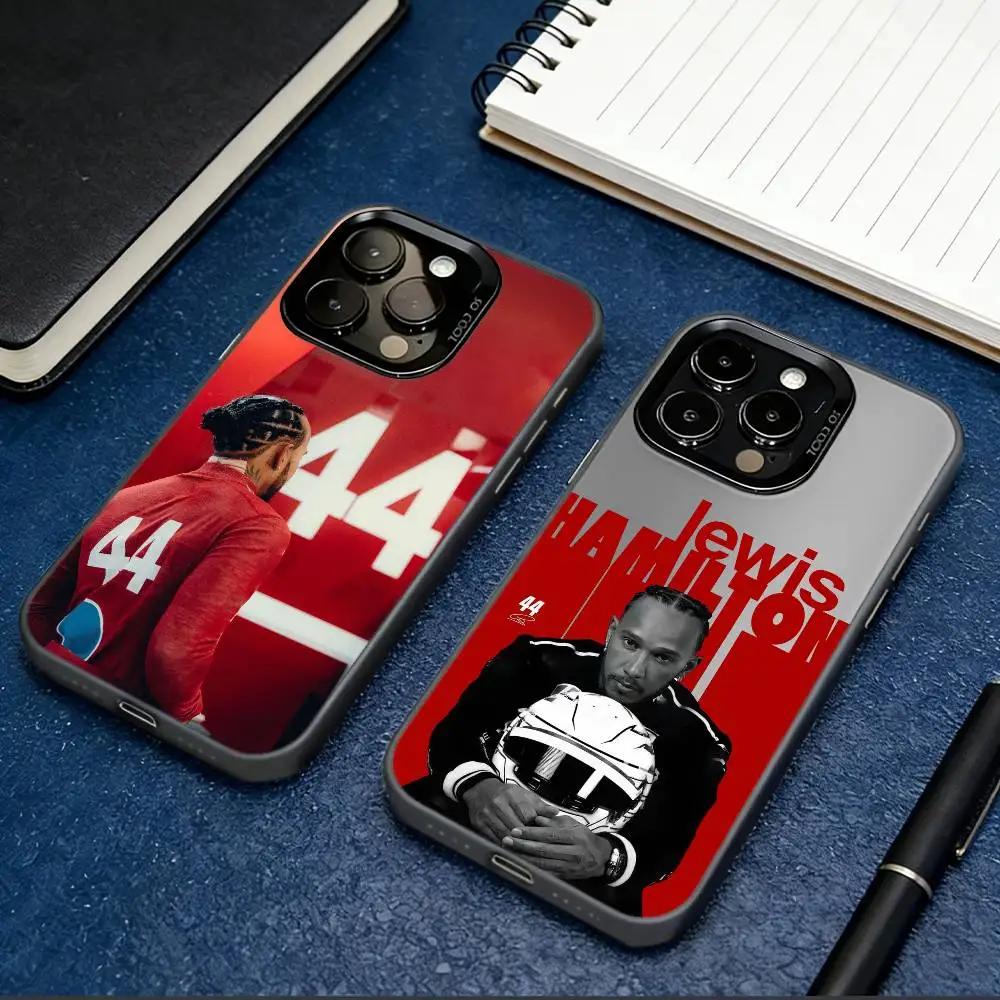 

L-Lewis H-Hamilton 44 Racer Phone Case For iPhone 17,16,15,14,13,12,11 Plus,Pro Max,XS,Colorful Silver Phone case Funda Cover