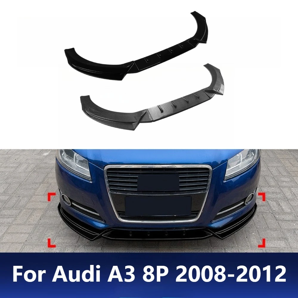 

Для Audi A3 8P Facelift 2008-2012 стандартный передний спойлер для губ, передний бампер, сплиттер, комплект кузова, аксессуары для внешнего обновления автомобиля