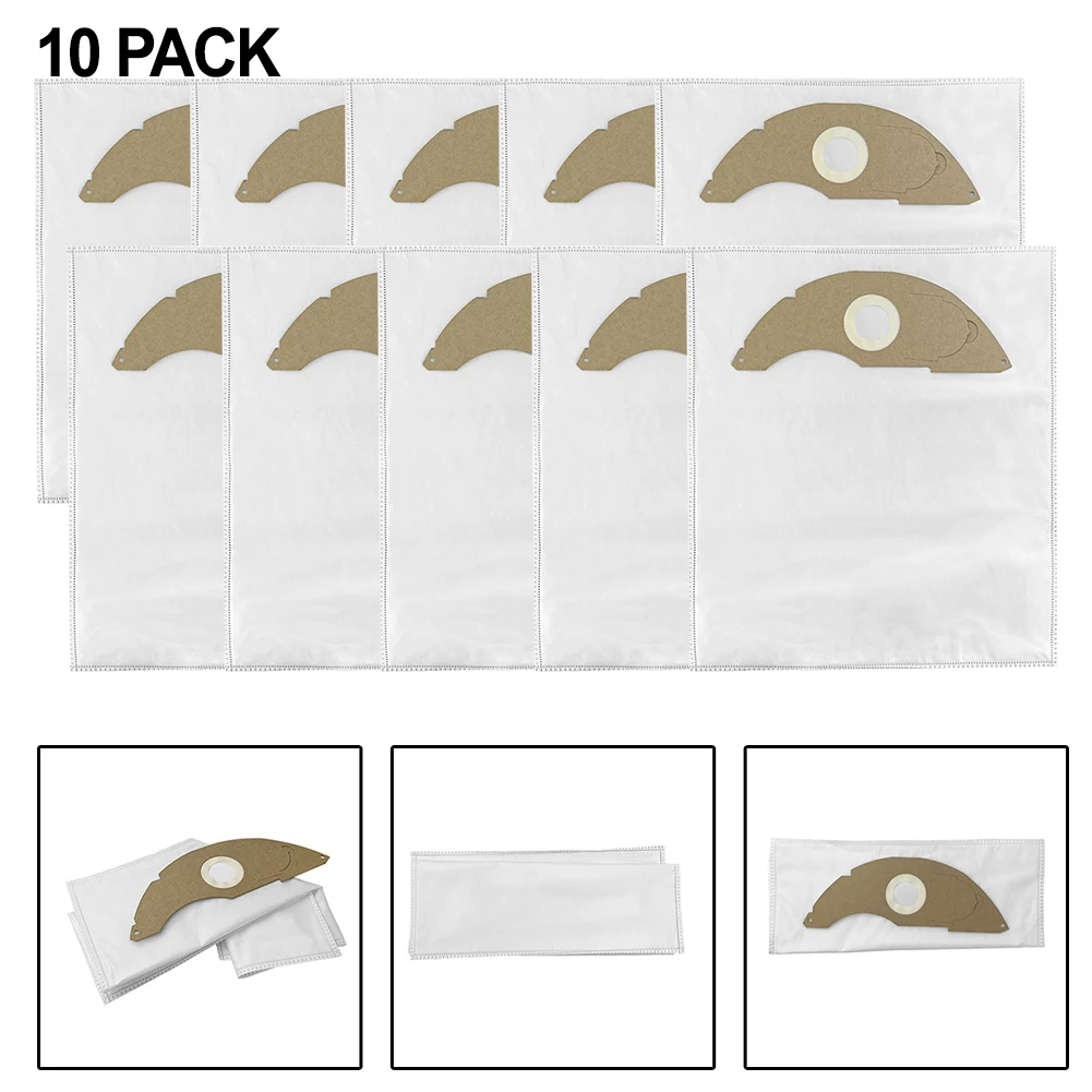10 Vacuum Cleaner Dust Bags for Karcher NT 221 Model with 2 5L Large Capacity and High Efficiency Four Layer Filter
