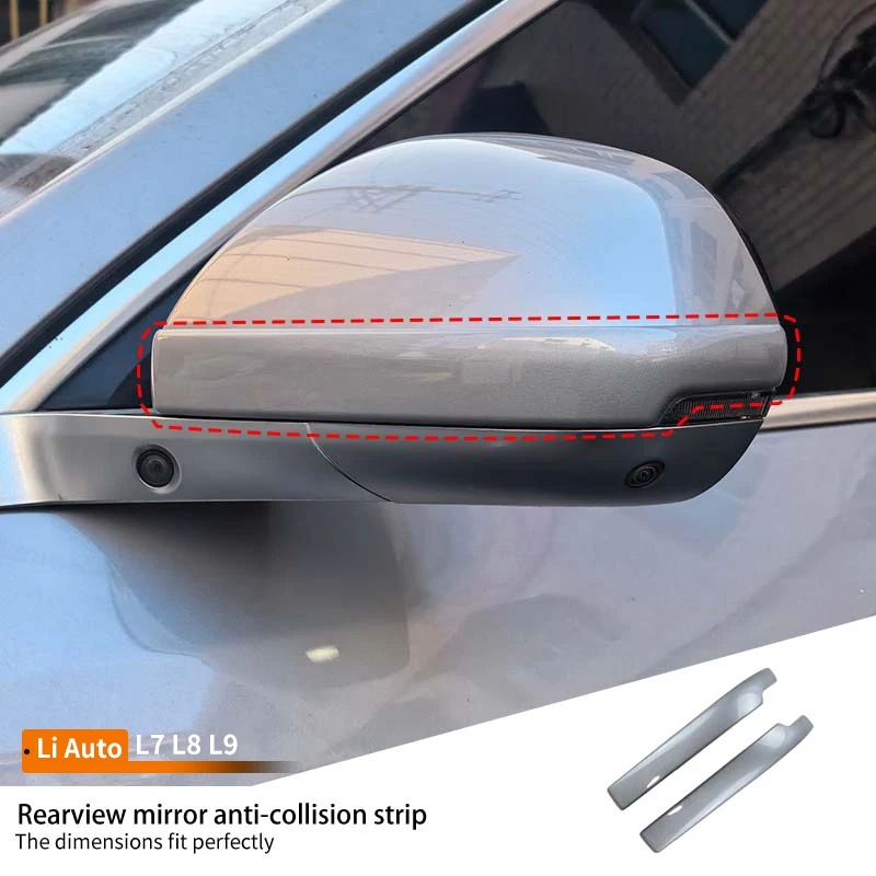 

Car Rearview Mirror Anti-collision Strip ABS Protector Scratch Wear resistant Accessories For Li Auto Lixiang L7 L8 L9 2023-2024