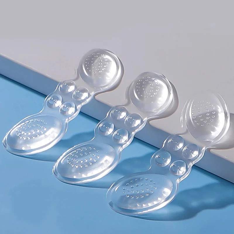 2Pcs Invisible Silicone Gel Women Heel Inserts Protector Foot Feet Care Shoe Insert Pad Insole Cushion Massage Rear Foot Sticker