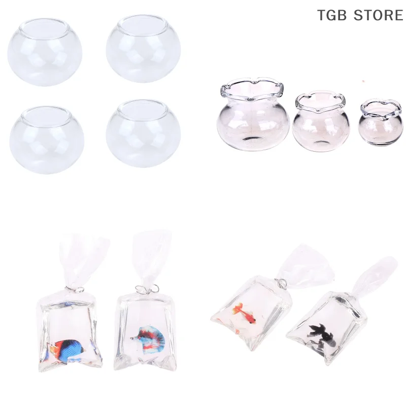 

1 шт. мини-аквариум, мини-стеклянная миска, миниатюрный кукольный дом, аксессуары