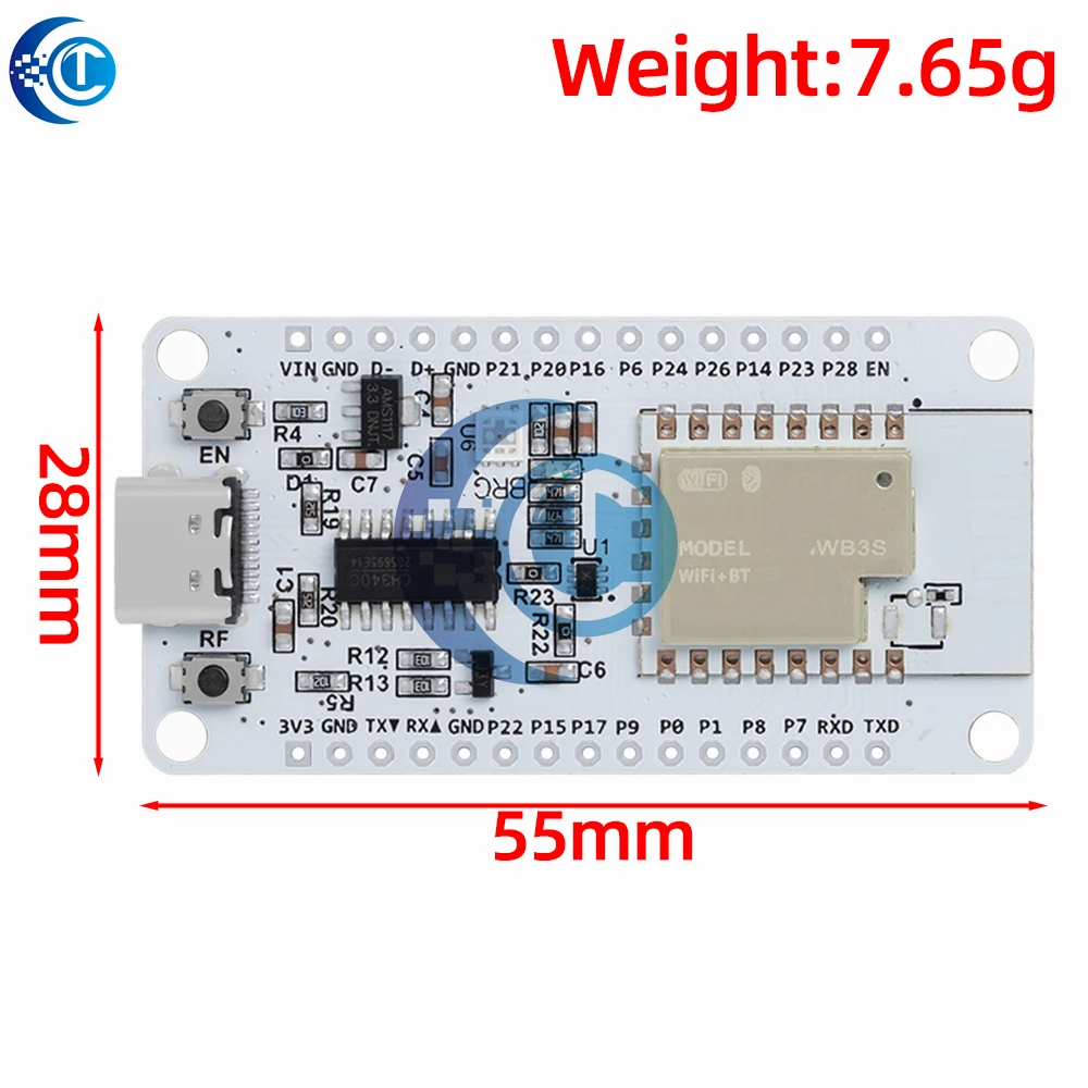 NiceMCU WB3S ch340c Development type-c wifi Bluetooth module with bk7238 chip for Arduino