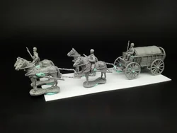 1/72 Scale Die-cast Resin Made Carriage Soldier Unassembled Unpainted Soldier Model Free Shipping