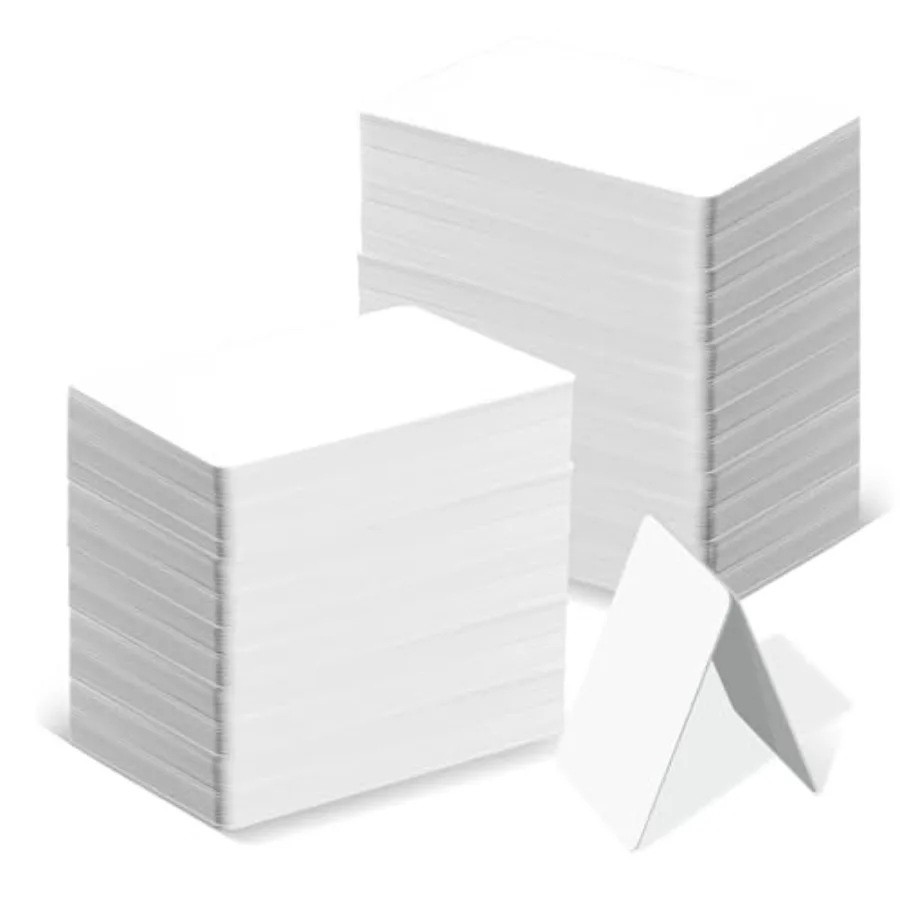 

Pack - Blank PVC Cards With Enhanced Ink Receptive Coating, CR80 30 Mil Plastic Cards for Inkjet Printers