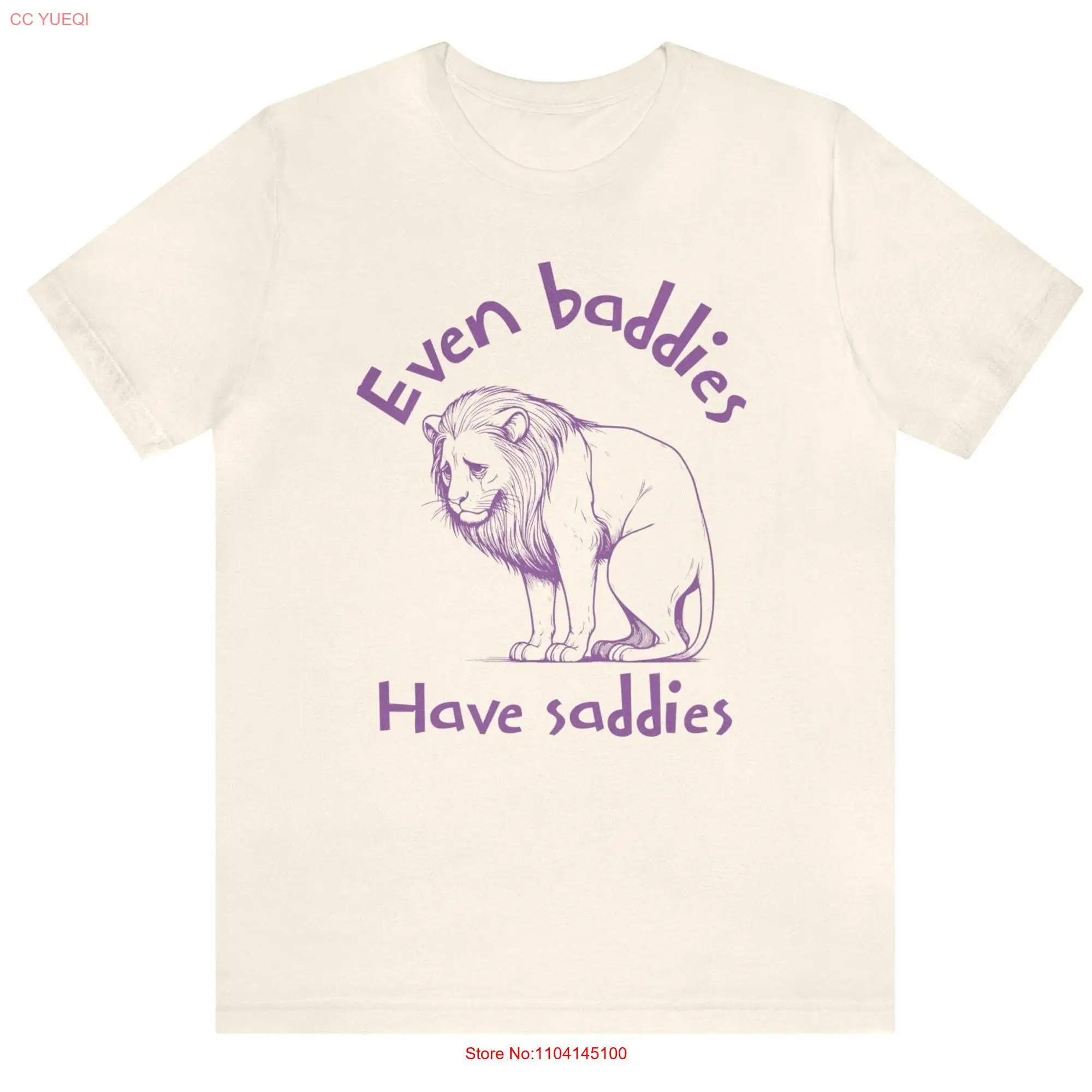 Emotional Support Lion T Shirt Uplifting Mental Health Message Top Depression and Anxiety long or short sleeves