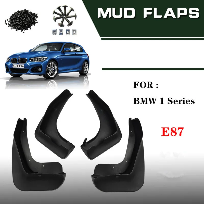 4pcs Car Mud flaps Mudguards For BMW 1 Series E81 E87 2004 - 2011 Mudflaps Splash Guards Exterior Fenders Mud Guards Accessories