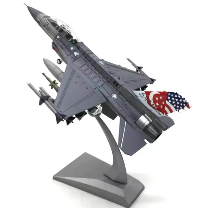 Diecast 1:72 Scale Singapore Air Force F16D F-16 fighter Alloy Finished Simulation Model Souvenir Gifts For Adult Boy