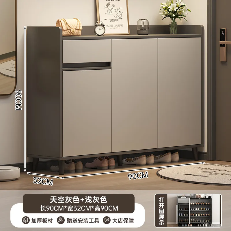 خزانة الأحذية، خزانة تخزين الأبواب المنزلية مدمجة على الحائط، رف أحذية داخلي لممر باب الدخول الجديد