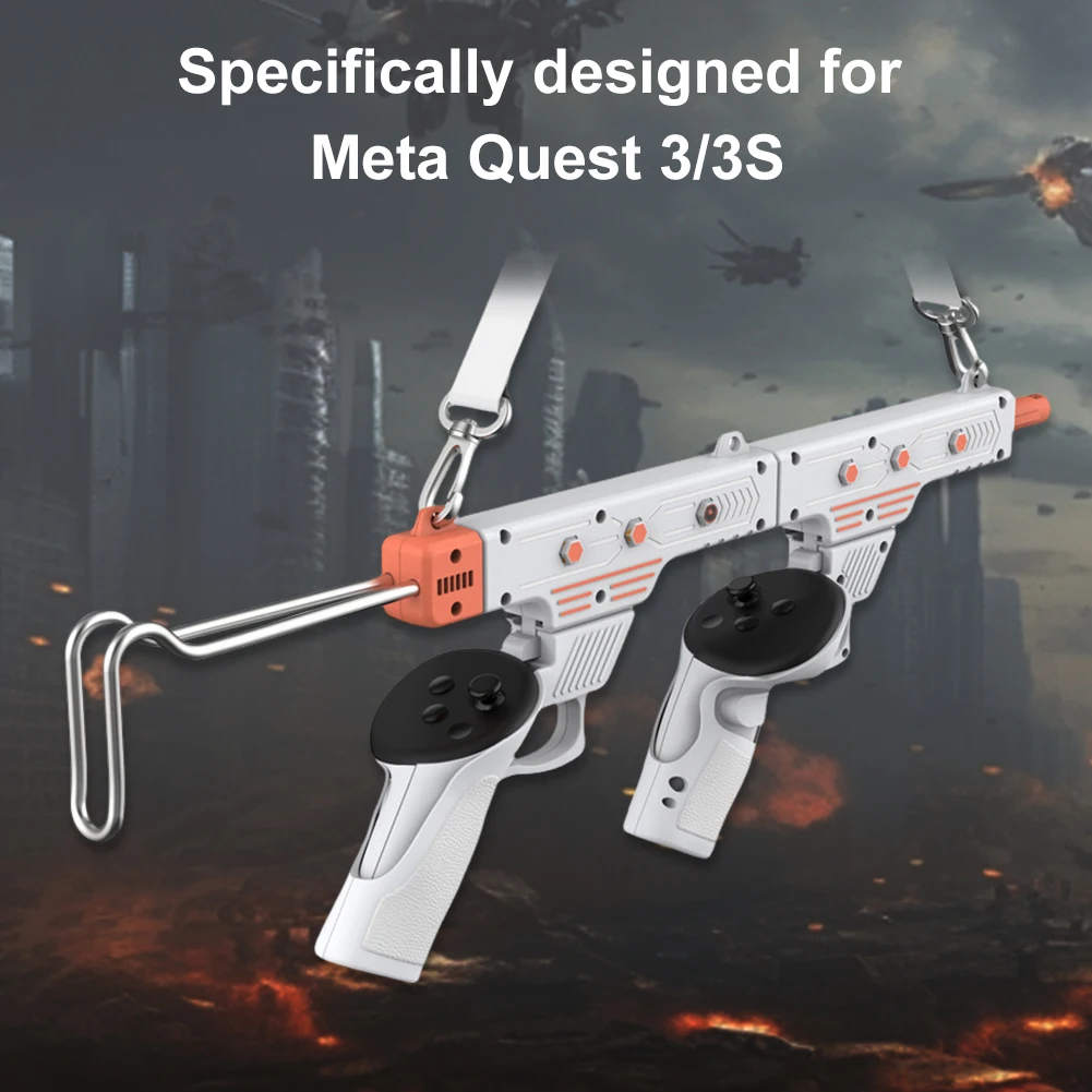 VR Gun Stock For Meta Quest 3/3S VR Shooting Game Accessories VR Controller Stock Enhanced Shooter Gaming Experience for Quest 3