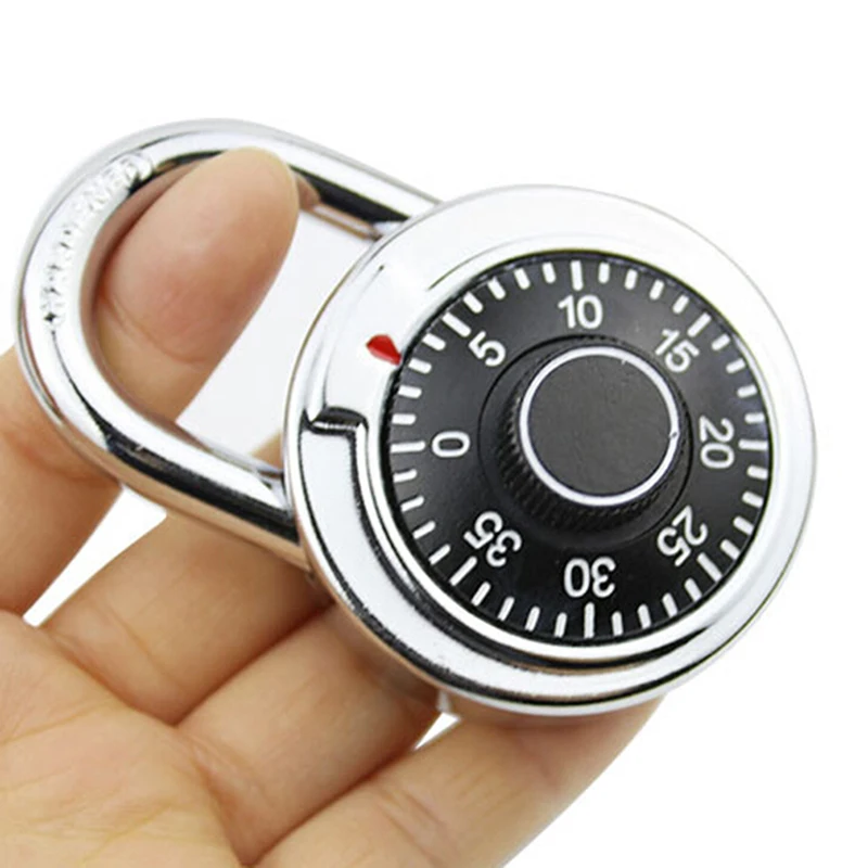 Practical Password Turntable Lock Retro Turntable Zinc alloy Mini Keyless Padlock for Safe Deposit Box Drawer Locker