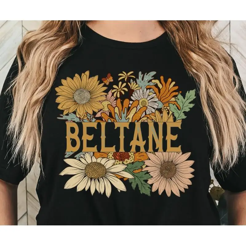 Beltane T Shirt Pagan Holiday Wiccan Seasonal Witch Wheel Of The Year Blessed For May Day