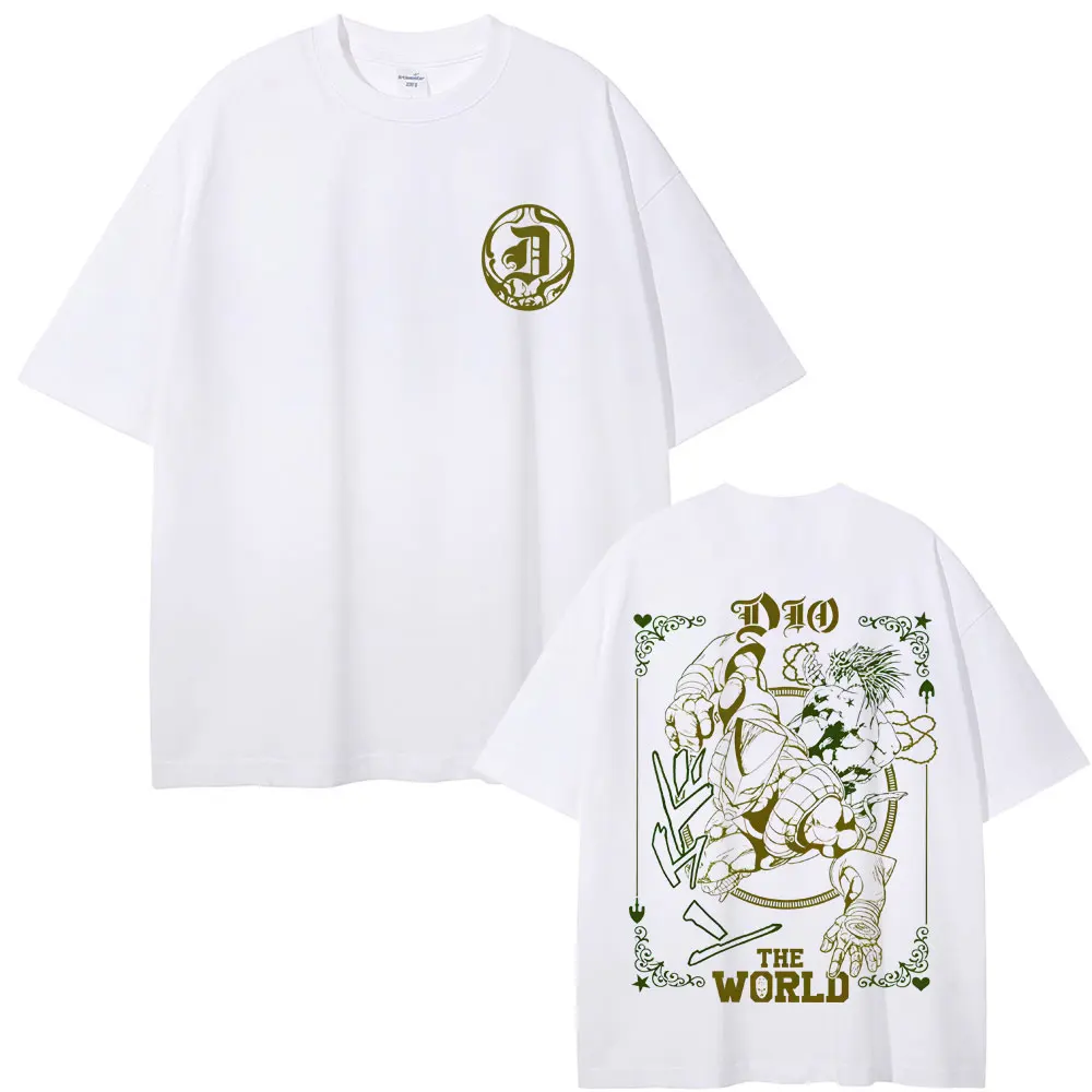 

Anime Jojo's Bizarre Adventure T-shirt Jotaro Kujo Tshirt Dio Giorno T-shirts Men Women Manga Casual Vintage Crewneck T Shirts