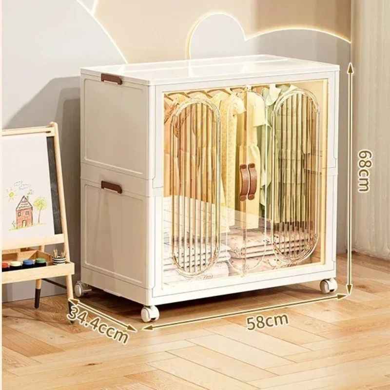 

Children's Wardrobe Bedroom Closet Cabinet Baby Storage Box Toy Clothes Organizer Locker Folding Sorting Partition Wardrobe