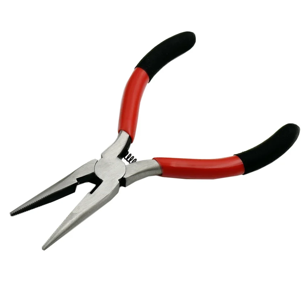 Needle Nosed Pliers 5 Inch DIY Hand Prebuilt Coil Wire Long Nose Pliers Portable Durable Steel Repair Tool