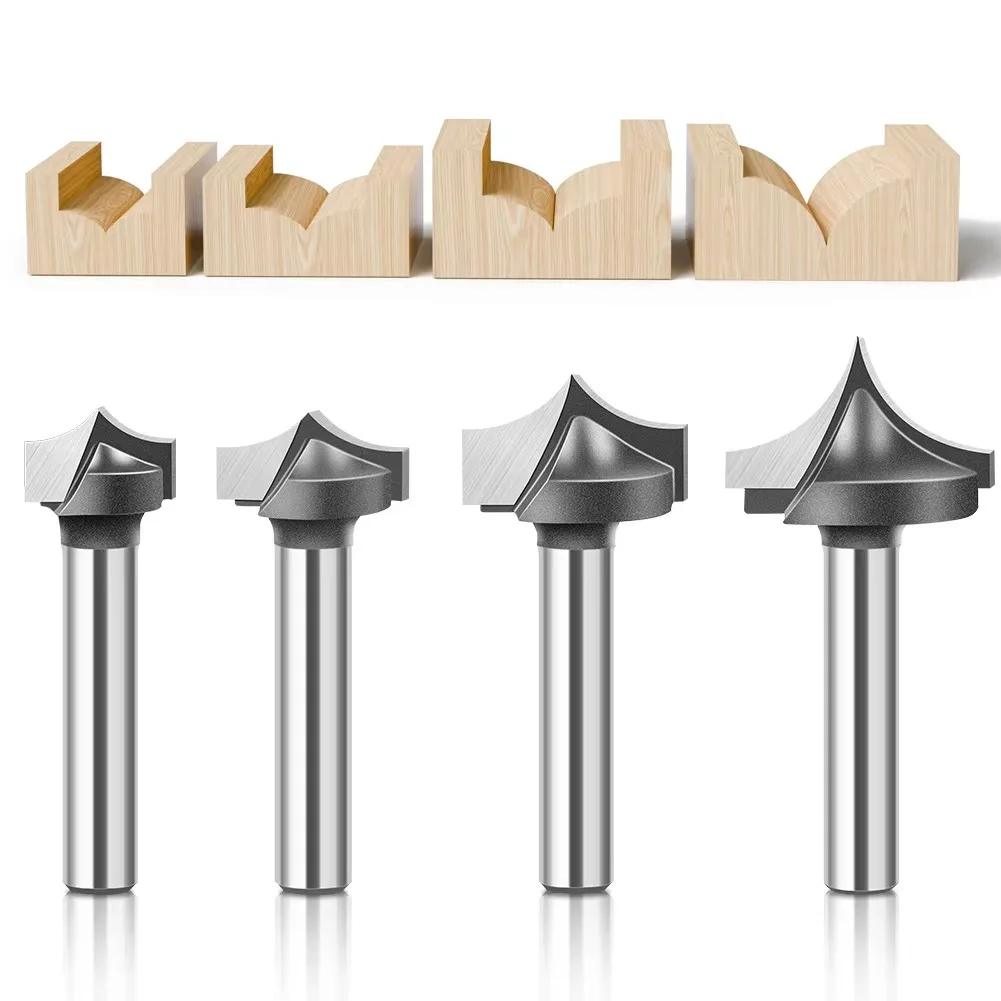 1 Pcs 6mm 1/4inch Shank Solid Carbide Round Point Cut Round Nose Bits Shaker Cutters Tools Woodworking Milling Cutter for Wood