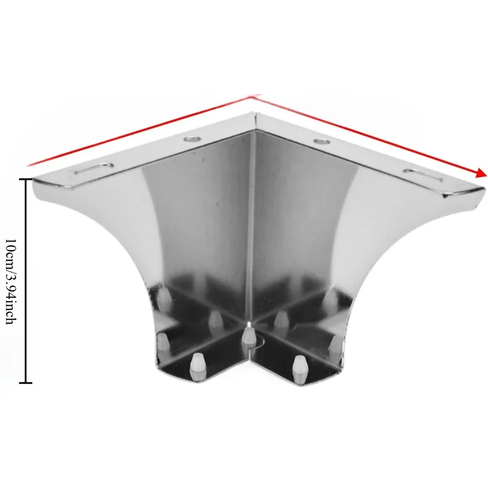 Metal Sofa Leg Height Furniture Leg Silver Table Cabinet Cupboard Couch Feet Furniture Feet Replacement - 4pcs