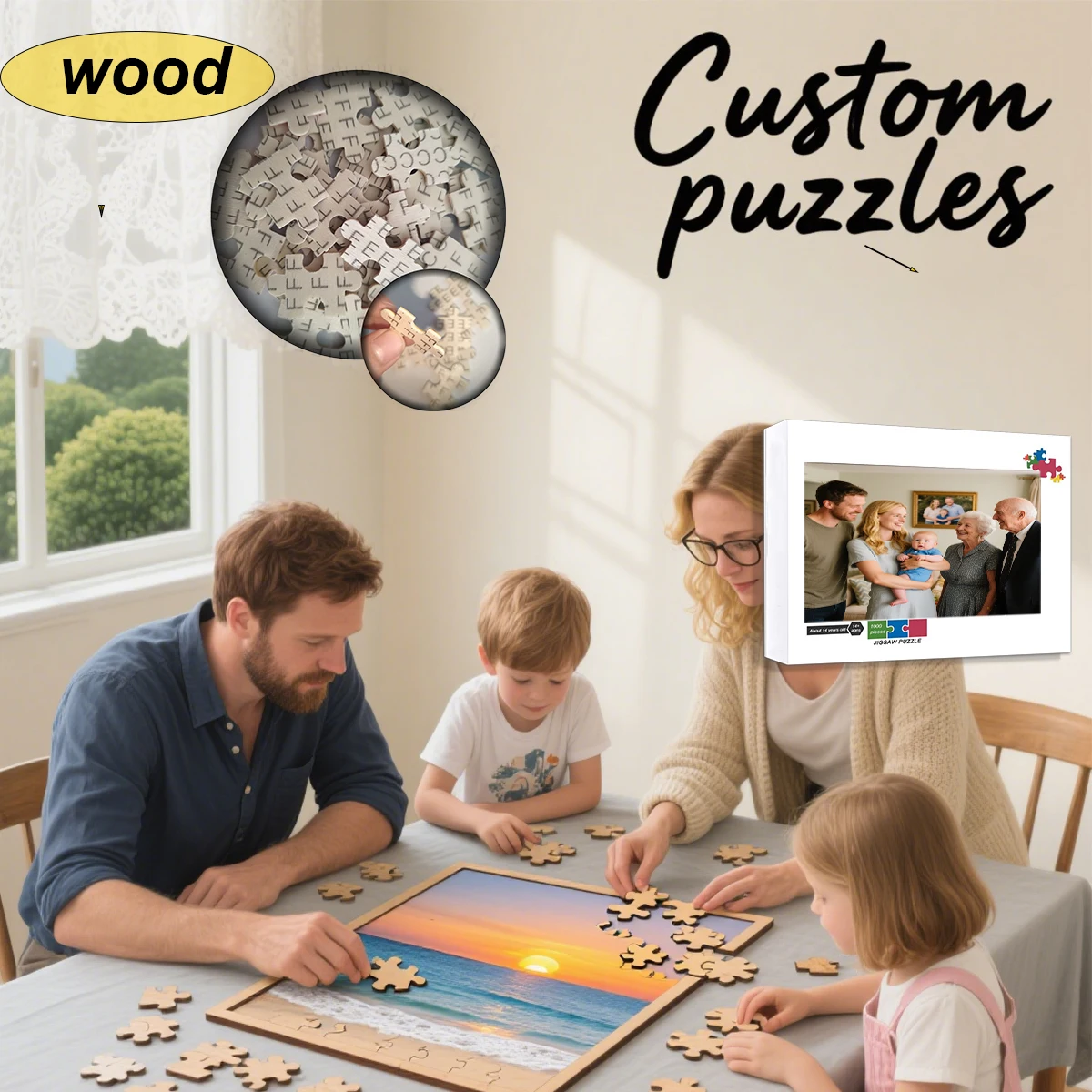 Custom Puzzle108/200/300/500/1000/1500 Pieces Game Jigsaw Puzzle Custom A Unique Gift for Yourself and Your Family Game Puzzle