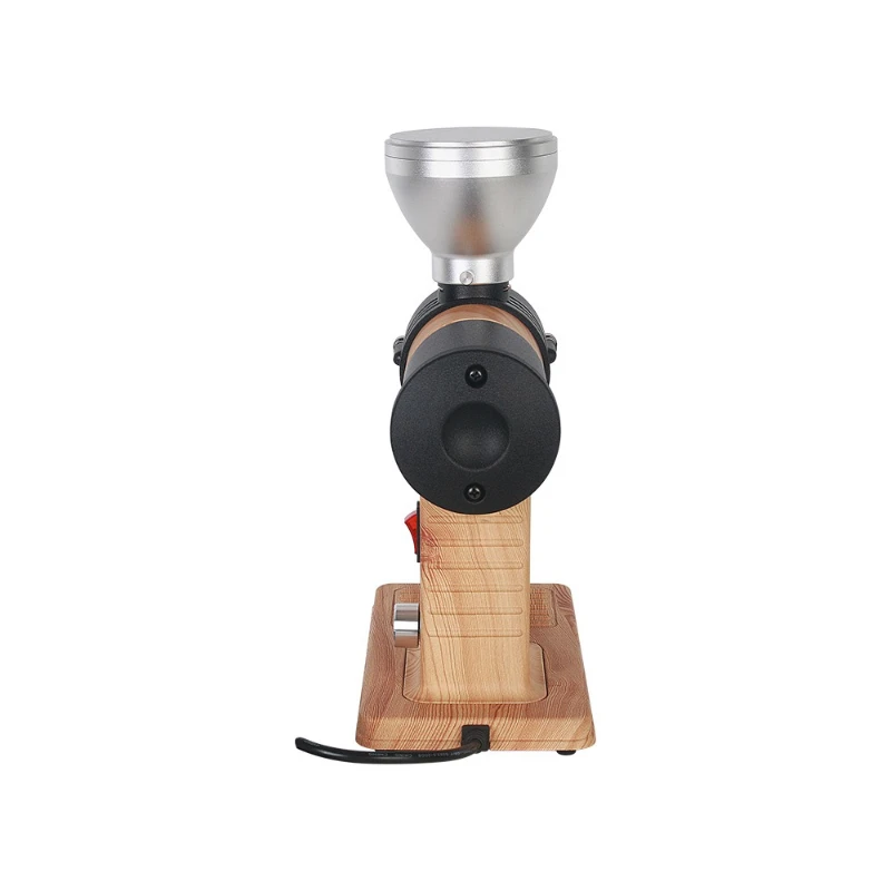 

Small household electric automatic coffee grinder 250g bean warehouse coffee shop milk tea shop wood color coffee grinder