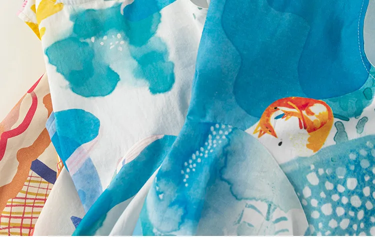 ملابس الأطفال الفتيات فستان الصيف بلا أكمام شخصية الكتابة على الجدران المتوسطة والصغيرة ألف كلمة تنورة فتاة طفل الأطفال تنورة